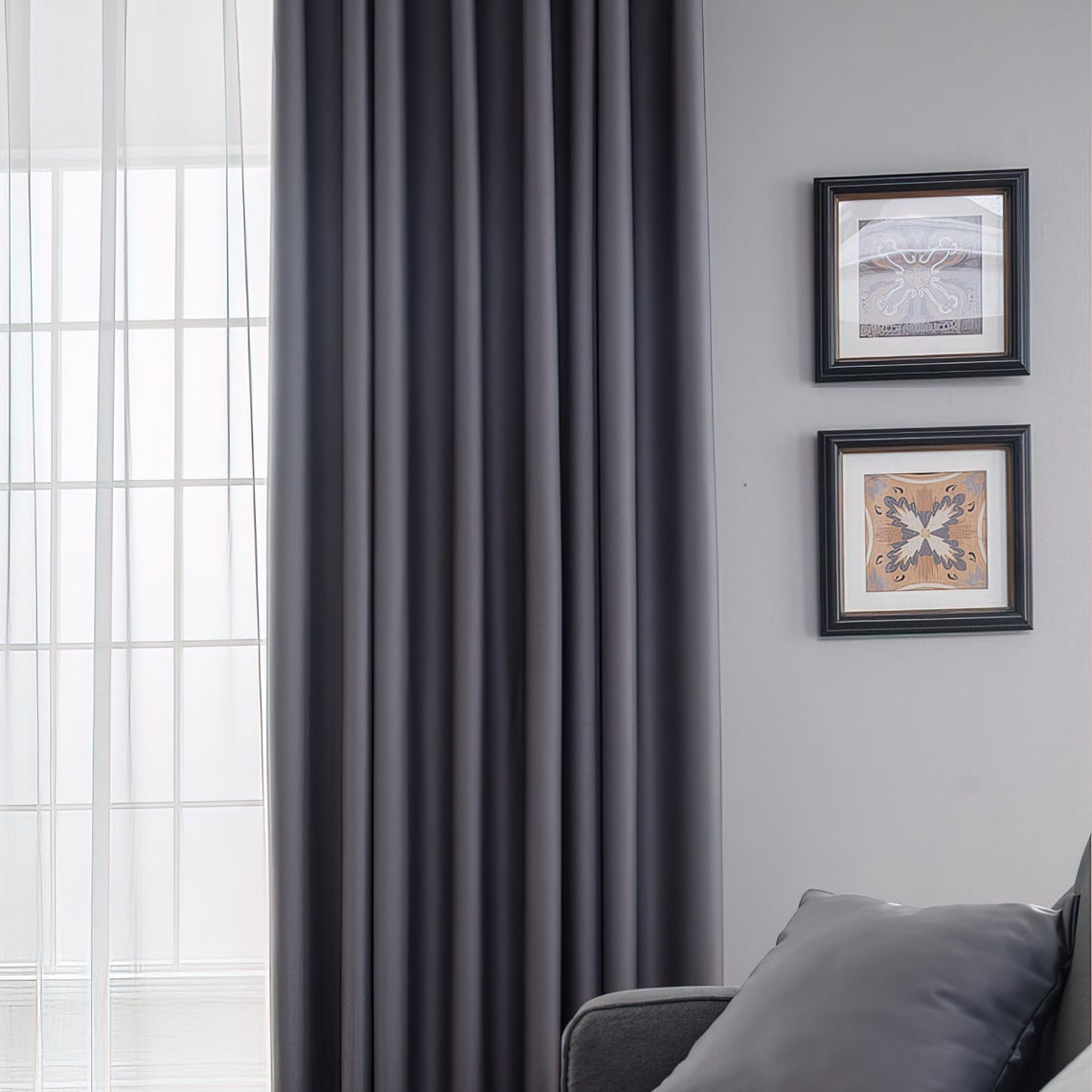 Grey Blackout Curtains Blackout Curtains for Living Room and - Etsy