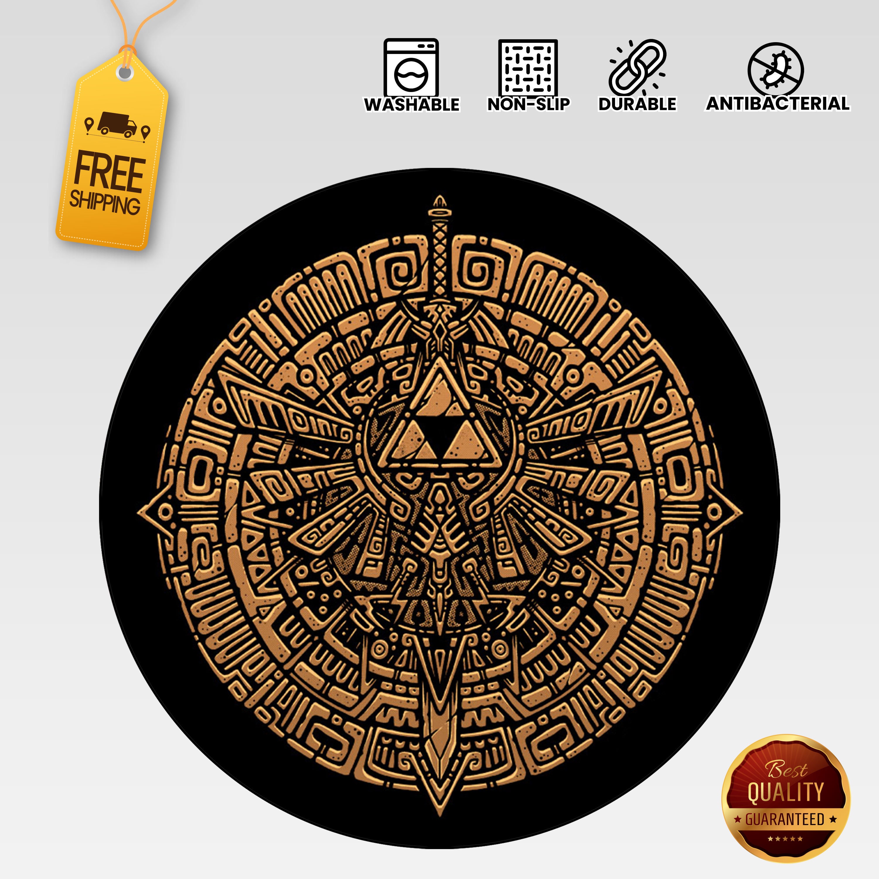 The Legend of Zelda Rug, Hyrule Rug, Game Room Carpet, Gaming Mat ...
