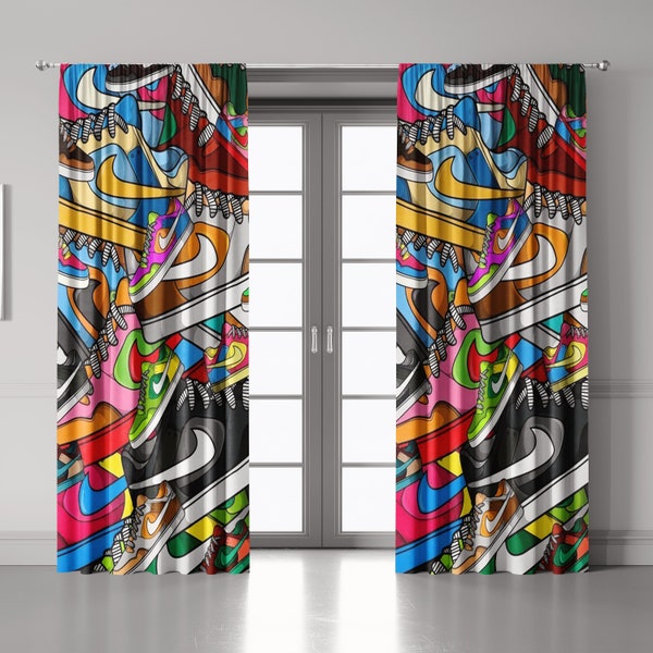 Nike Curtain Panel Etsy