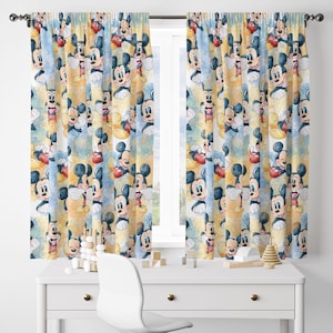 mickey mouse nursery curtain, boy&#39;s room, curtains for kids room, kids curtains, kids blackout curtains, girl&#39;s room, baby room curtains
