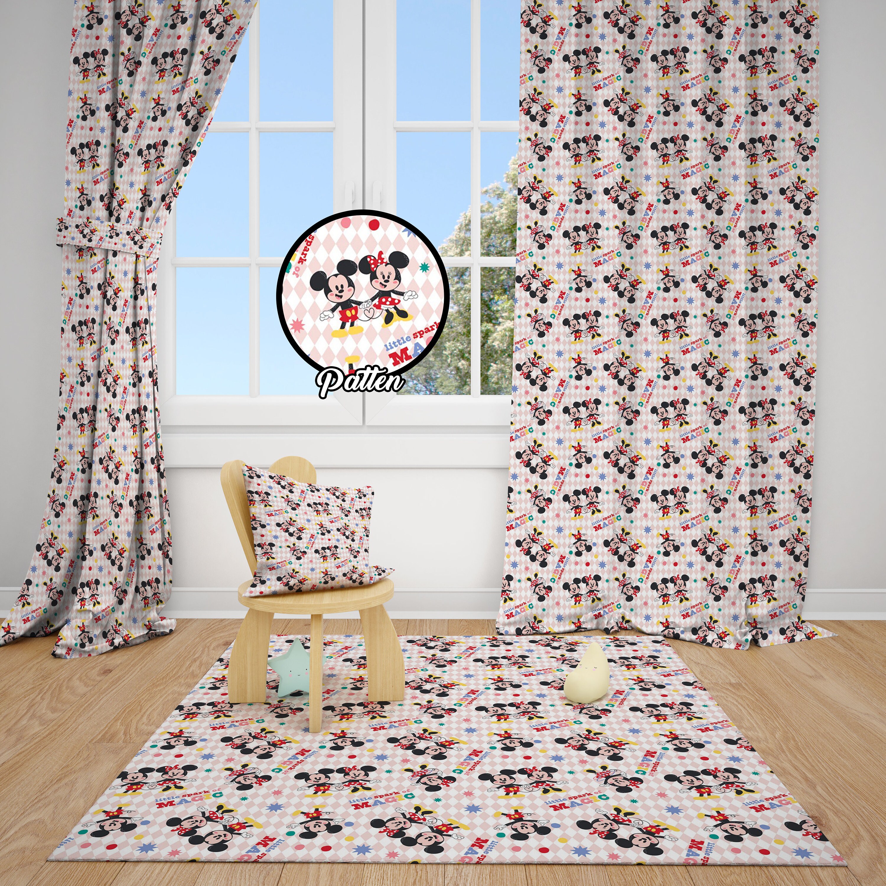 Minnie mouse bedding and curtains cheap
