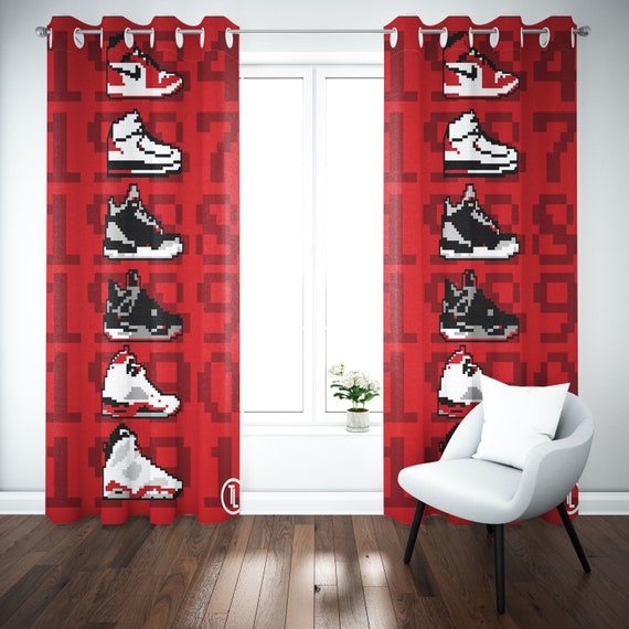 ジョーダンカーテン Jordan Curtain, Sneaker Curtain, Living Room Bedroom Curtain