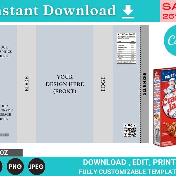 Cracker Jack Box Etsy