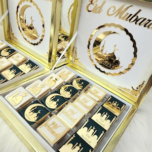 Luxury Ramadan Chocolate Gift Box Personalized Eid Sweets & Halal Treats Eid Mubarak Ramadan Blessed Chocolate Box Eid Mubarak Gift