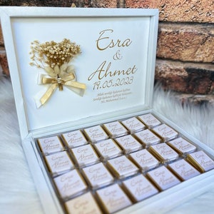 Personalized Wedding Chocolate Favors – Party & Engagement Gift Boxes for Guests - Luxury Chocolate Favor