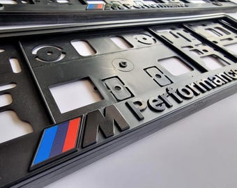 Juego de 2 soportes para matrícula M Performance para BMW UE