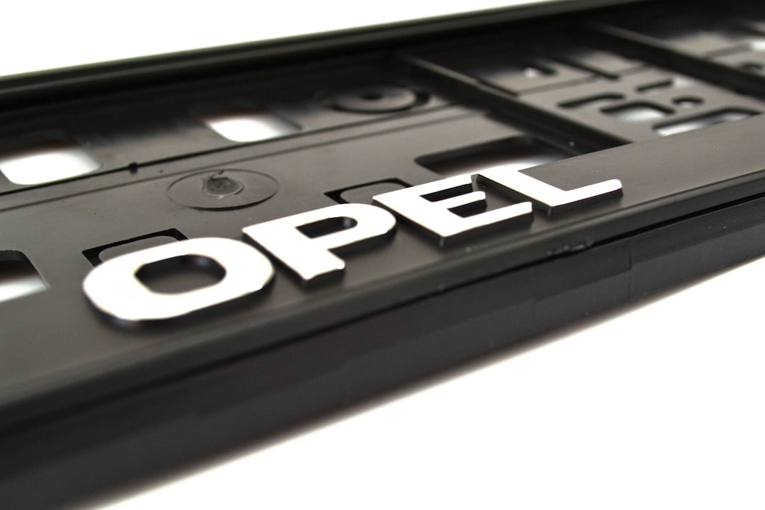 2x Euro License Plate Holder Frame / Front and Rear for OPEL Etsy
