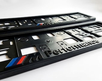 M Performance License Number plate holders set x2 EU BMW
