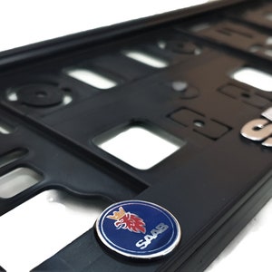 2x License Number Plate Holders, Frames, Surrounds for SAAB Cars
