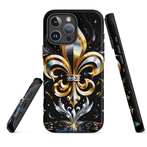 Fleur de lis phone case, Iphone and Samsung phone cases, Anutcase, New Orleans phone case, Mardi Gras phone MagSafe® tough case for iPhone®