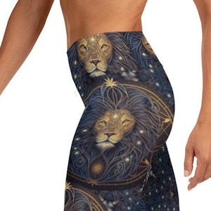 Zodiac leggings, Leo leggings, Zodiac Sign, Zodiac gift, High waisted leggings, womens legging