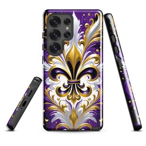 Fleur de lis phone case, Iphone and Samsung phone cases, Anutcase, New Orleans phone case, Mardi Gras phone Tough case for Samsung®