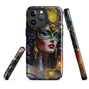 MagSafe® tough case for iPhone®, Mardi Gras iphone cell phone case, Carnival phone case, New Orleans phone Case, Mardi Gras mask,
