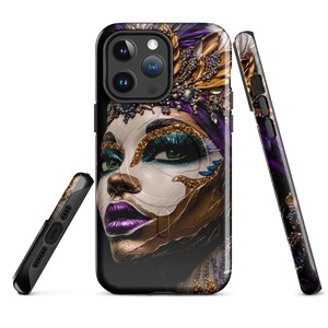 MagSafe® tough case for iPhone®, Mardi Gras iphone cell phone case, Carnival phone case, New Orleans phone Case, Mardi Gras mask,