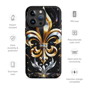 Fleur de lis phone case, Iphone and Samsung phone cases, Anutcase, New Orleans phone case, Mardi Gras phone Tough Case for iPhone®