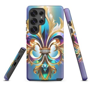Fleur de lis phone case, Iphone and Samsung phone cases, Anutcase, New Orleans phone case, Mardi Gras phone Tough case for Samsung®
