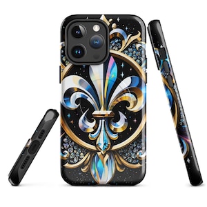Fleur de lis phone case, Iphone and Samsung phone cases, Anutcase, New Orleans phone case, Mardi Gras phone MagSafe® tough case for iPhone®