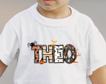 Kids Halloween Shirt Personalized  Personalized Name Halloween Shirt, Halloween Shirt, Toddler Halloween, Custom Halloween, Holiday Shirt