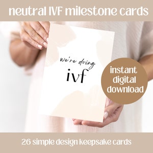 Cartes d'étape simples de la FIV, cartes d'étape de la fertilité élégantes, cartes de voyage minimalistes de la FIV, cartes souvenir