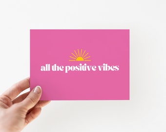 Positive Vibes IVF Greeting Card, IVF Card, Infertility Card, IVF Support Card, A2 5.5" x 4" ivf card, Egg freezing card