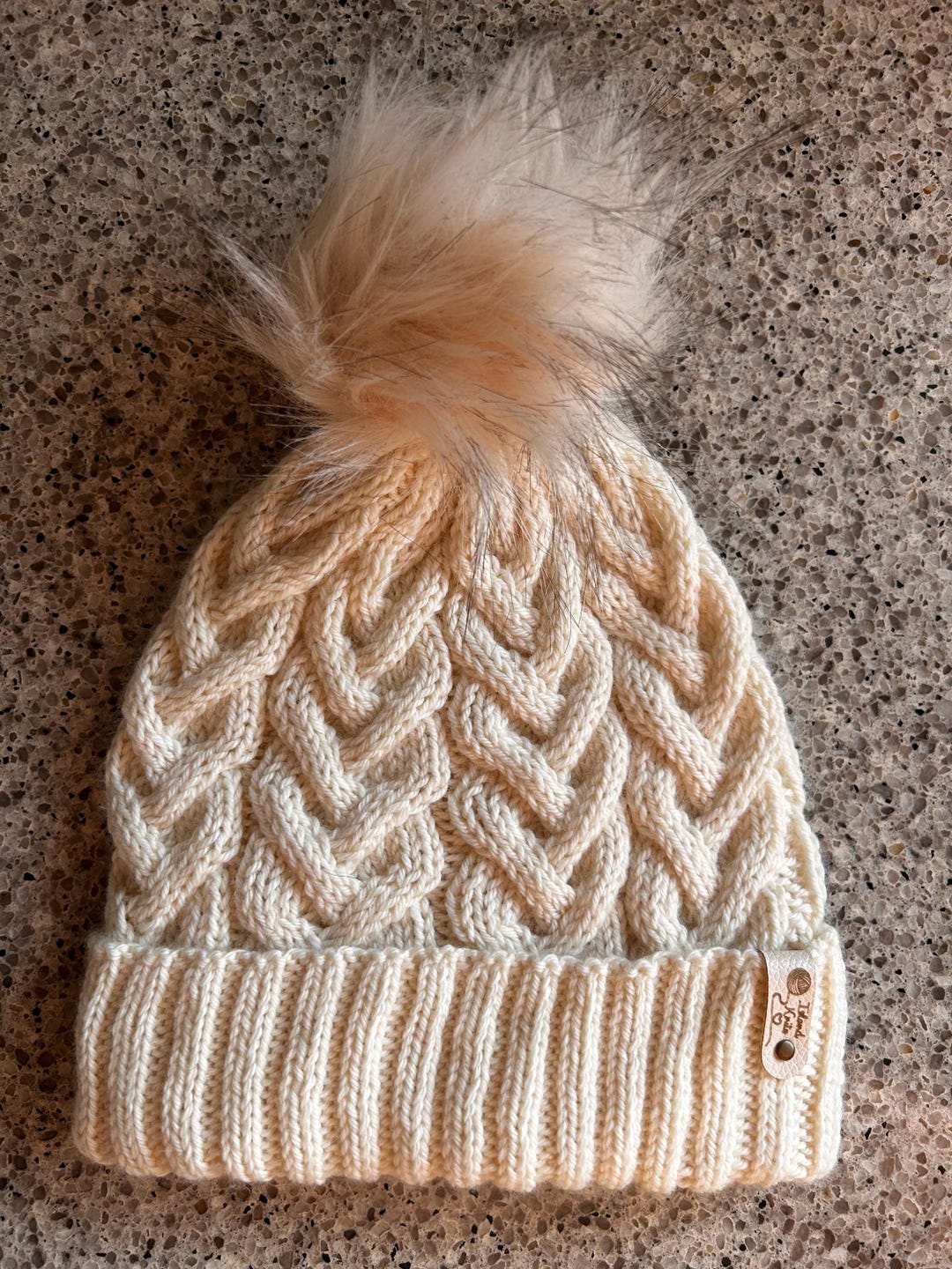 Falling Snow Toque Hand-knit Cable Toque in Snow - Etsy
