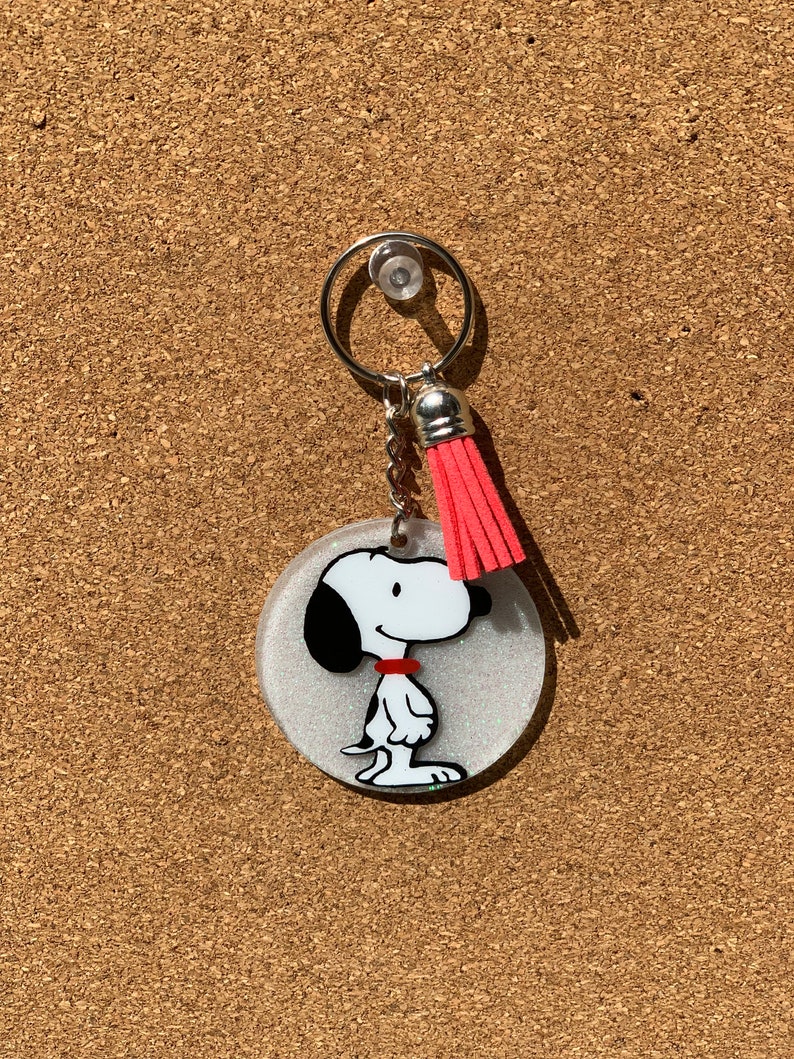 Snoopy Keychain//woodstock Keychain With Tassel//charlie Brown Etsy