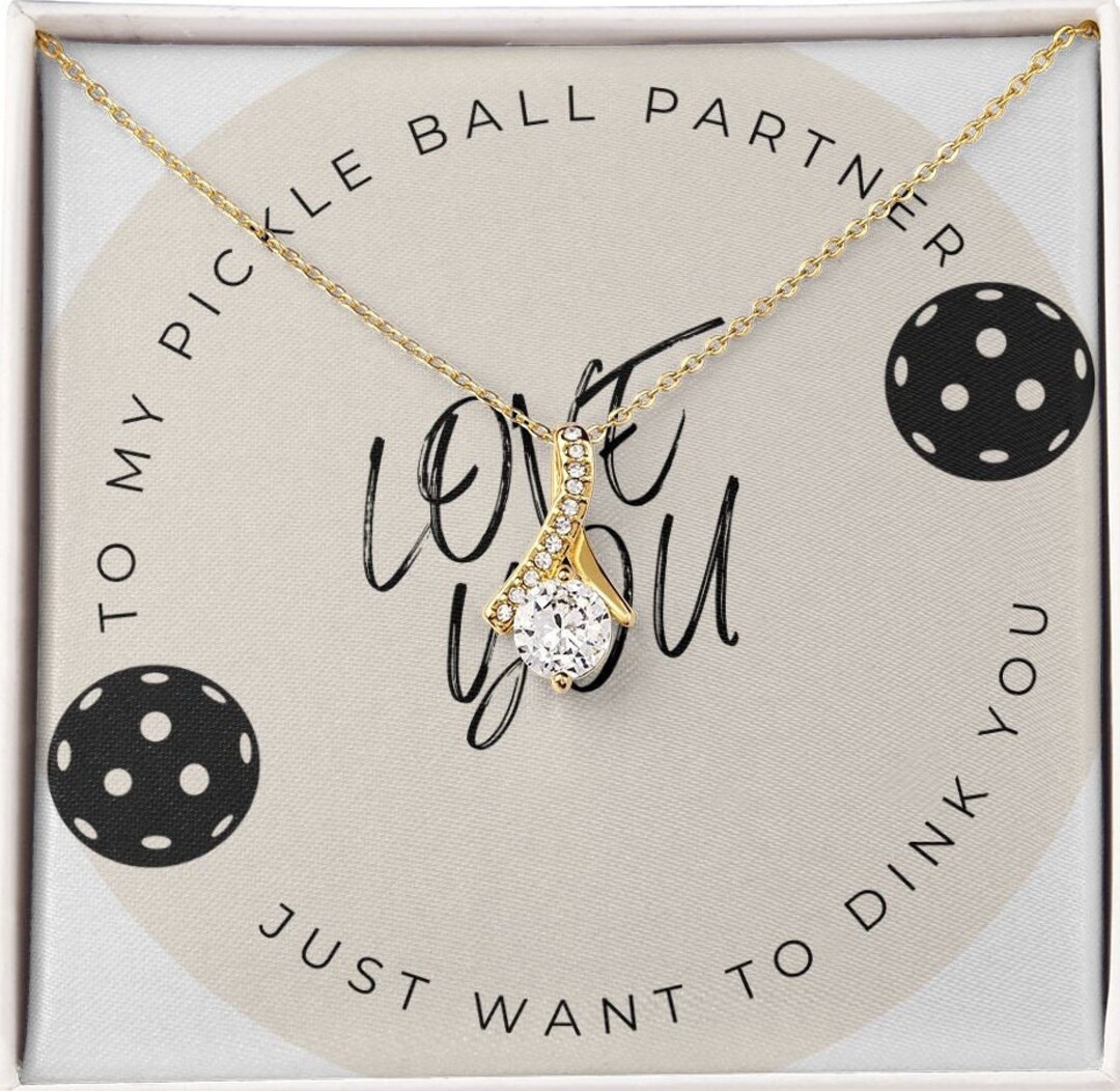Pickleball Necklace Pickleball Jewelry Funny Pickleball Etsy