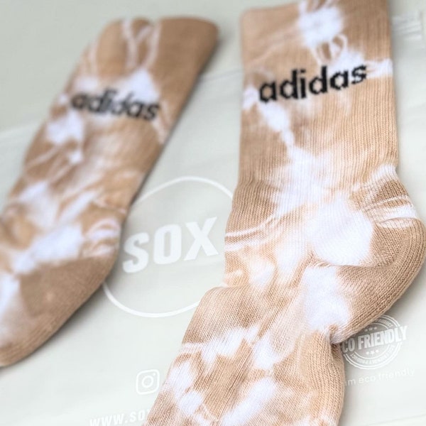 Tan tie dye Nike or Adidas SOX