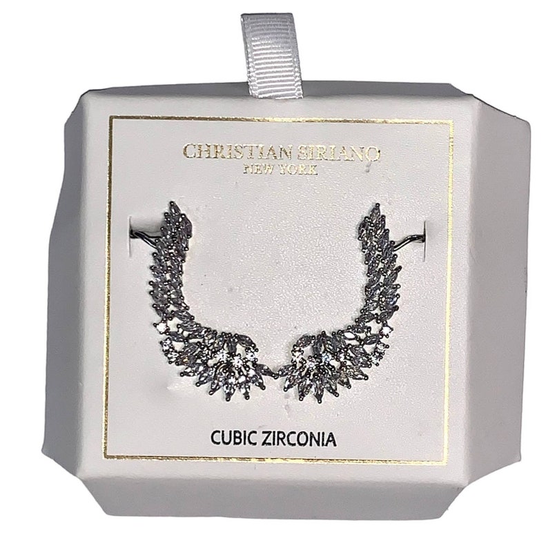 Christian Siriano New York Cubic Zirconia Wings Ear Climber Earrings Etsy
