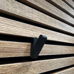 Coat hook for acoustic panels/ Horizontally mounted