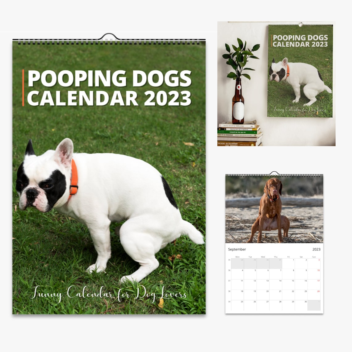 2023 Pooping Dogs Calendar Funny Dog Lover Gift for Men Women Etsy