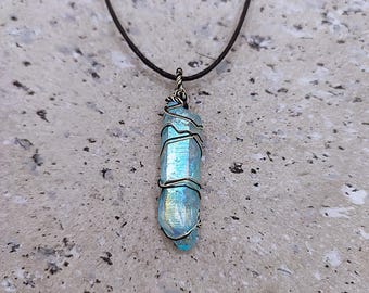 Naszyjnik z kryształem kwarcu aqua #3
