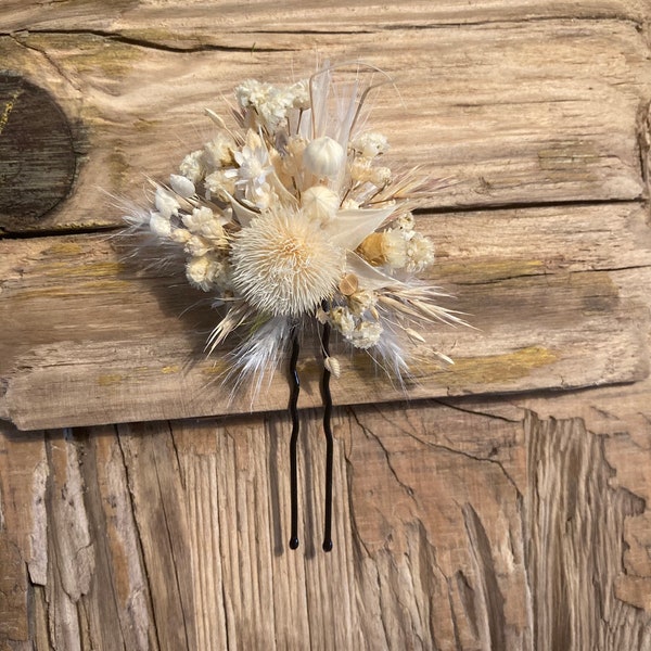 Hairpin hair accessories hair decoration hair comb dried flowers dried flowers vintage boho dreads bridal jewelry Handmade ruskus Gypsophila