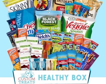 Ultimate Healthy Snack Assortment Care Package - Chips, Crackers, Cookies, Nuts, Bars - School, Work, Military or Home (30 Pack)