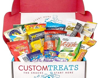 Ultimate Gluten Free Snack Package - Variety of Chips, Popcorn, Puffs, Bars, Nuts (25 Count)