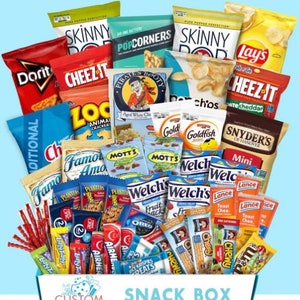 Ultimate Snack Assortment Care Package - Chips, Crackers, Cookies, Nuts, Bars - School, Work, Military or Home (40 Pack)