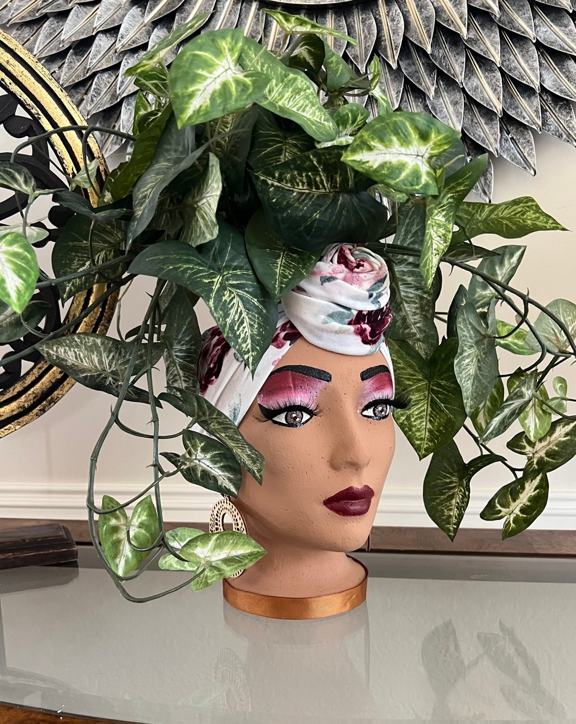 Planter Head Foam Head Planter Afrocentric Planter Head Etsy