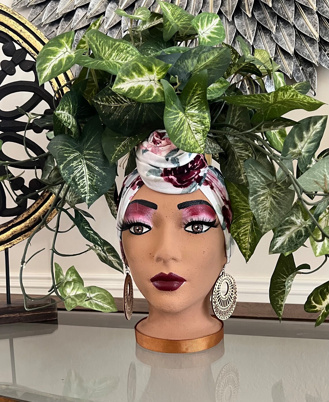 Planter Head Foam Head Planter Afrocentric Planter Head Etsy