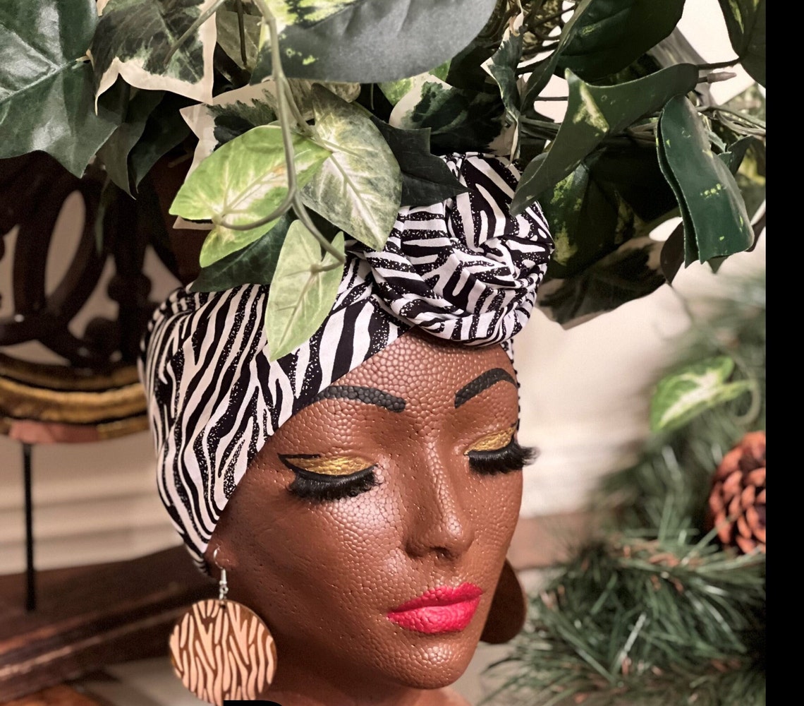 Planter Head, Foam Head Planter, Afrocentric Planter Head, Diva Planter