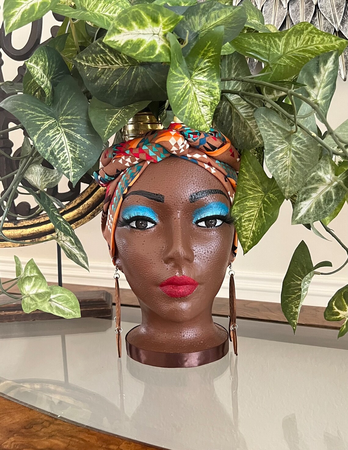 Planter Head Foam Head Planter Afrocentric Planter Head Etsy