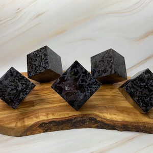 Small Indigo Gabbro Floating Cubes - 1.75 by 1.75 One of a kind!