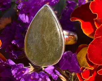 Idocrase Vesuvianite Vessonite Ring .925 Sterling Silver Size 7 | Gemstone Jewelry Silver Jewelry