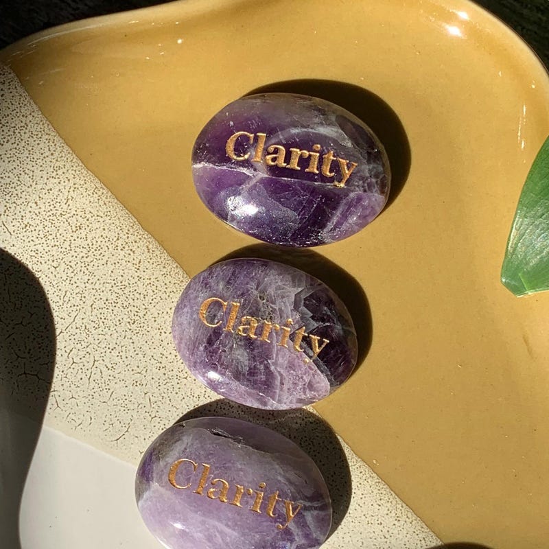 Engraved Metal Magic Word Stones – Set With Drawstring Bag, Inspirational Gift