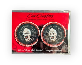 Terrifier Themed Car Coasters