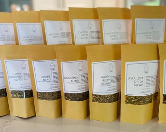 Value Pack - Choose 4 Tea Blends, Organic tea, Customizable, Herbal Tea, Tea blends, loose tea, gift set, Multipack pricing