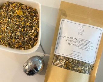 Inflammation Support Tea Blend| Organic Loose Leaf Tea | Inflammation  | Hot Tea |Sun Tea | Hand Selected | Turmeric | Herbal Tea