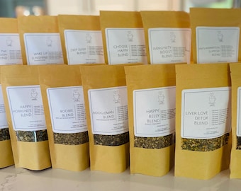 Value Pack - Choose 5 Tea Blends, Organic tea, Customizable, Herbal Tea, Tea blends, loose tea, gift set, Multipack pricing