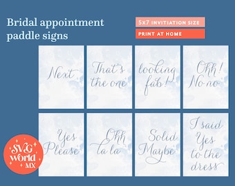 Wedding Dress Shopping, Say Yes To The Dress Signs, Wedding Dress Shopping Signs, Bridal Appointment Paddle Signs