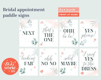 Búsqueda de vestido de novia, Say Yes To The Dress Signs, Di sí al vestido, Bridal Appointment Paddle Signs