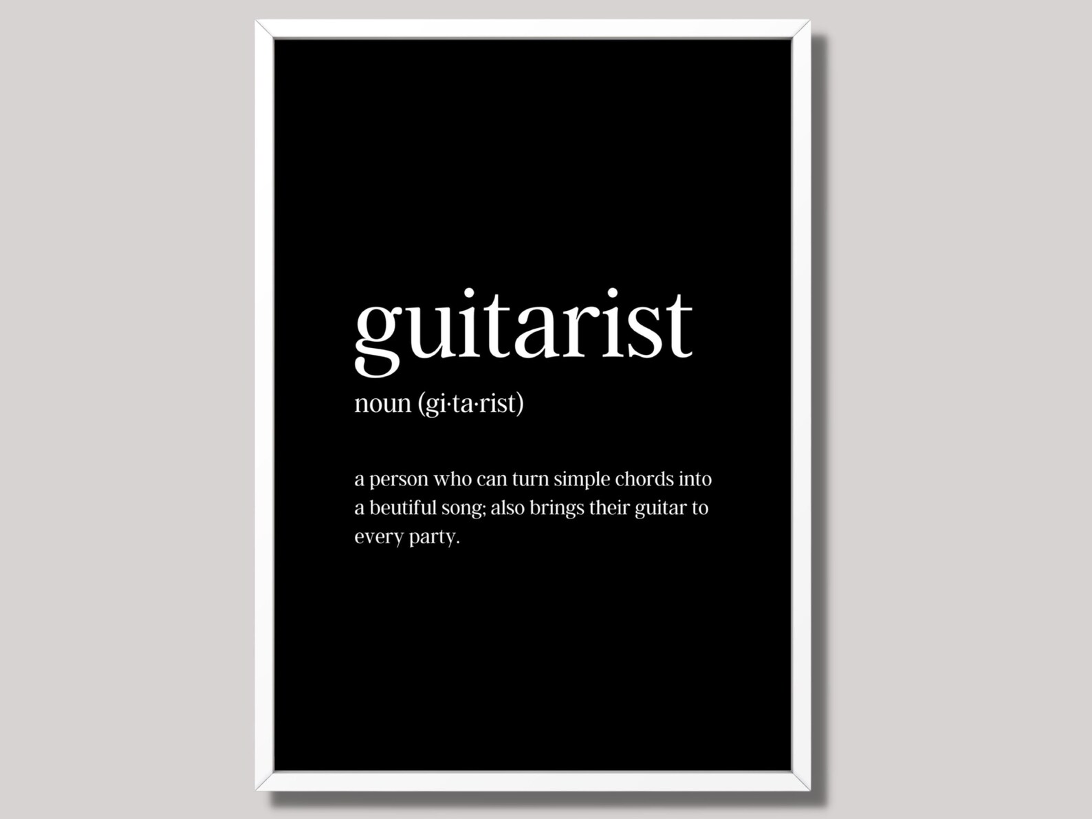 Guitarist, Wall Art, Definition, Printable, Inspirational Wall Art